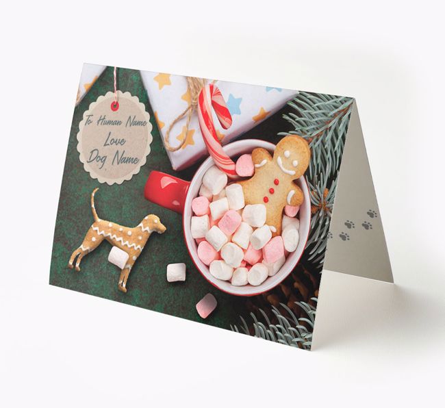 'Me and My Dog Ginger Biscuits' - Personalised {breedFullName} Card